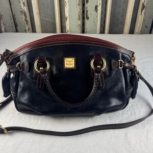 Dooney & Bourke Black Leather Stanwich Satchel Crossbody Bag